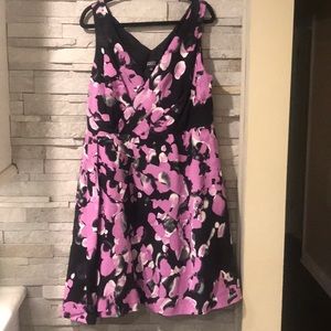 Adrianna Papell Plus Size Pleated Dress